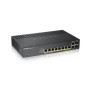 Коммутатор ZYXEL GS1920-8HPV2 (GS1920-8HPV2-EU0101F) (8xGE PoE+, 2xGE/SFP, Max PoE 130W, Smart, NebulaFlex)