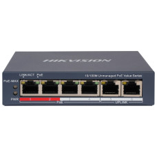 Комутатор Hikvision DS-3E0106P-E/M(B) POE