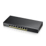 Коммутатор ZyXEL GS1915-8EP (GS1915-8EP-EU0101F) (8xGE PoE+, Max PoE 60W, Smart, NebulaFlex, металл, настольный)