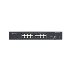 Коммутатор Ruijie Reyee RG-ES218GC-P (16xGE PoE+, 2xSFP, max PoE 240W, 13-inch Rack-mountable Steel Case, Ruijie Cloud, Web Smart)