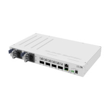 Коммутатор MikroTik CRS504-4XQ-IN (4x100G QSFP28 , 1xFE LAN, POE-IN, DC JACK, 2-PIN, Dual PSU)