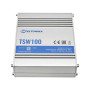 Коммутатор Teltonika TSW100 (TSW100000000) (industrial, unmanaged, 4xGE PoE,1xGE, IP30, ALU Case, 4 pin DC, max PoE 120W)