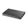 Коммутатор ZYXEL GS1920-48HPv2 (GS192048HPV2-EU0101F) (4xGE, 4xGE/SFP, 2хSFP, 48хGE PoE, Max PoE 375W, Smart, NebulaFlex)