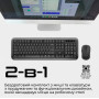 Комплект (клавіатура, мишка) бездротовий Promate ProCombo-6 Black