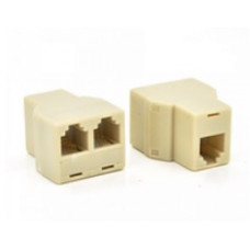 Соединитель Voltronic RJ45 8P8C мама/2xмама RJ45, белый (16449)