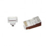 Коннектор RJ 45 Cablexpert (LC-PTF-01/10) экранированный, с золоченными контактами, со сквозными отверстиями (10 шт/уп)