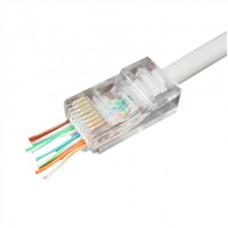 Коннектор RJ 45 Cablexpert (LC-PTU-01/10) со сквозными отверстиями (10 шт/уп)