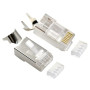 Конектор RJ 45 Cablexpert (LC-PTF7-01/10) 8P8C, Cat.7, FTP, з наскрізними отворами, позолочені контакти (10 шт/уп)