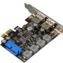 Плата расширения Frime (ECF-PCIEtoUSB006.LP) PCI-E to USB3.0 (2 порти) 3A/порт+19pin NEC720201