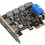 Плата расширения Frime (ECF-PCIEtoUSB006.LP) PCI-E to USB3.0 (2 порти) 3A/порт+19pin NEC720201