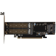 Контроллер Frime (ECF-PCIEtoSSD009.LP) PCI-E-2хM.2 (B&M Key)+1хmSATA