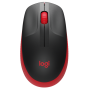 Миша LOGITECH M190 Full-size wireless mouse Червоний