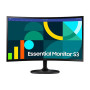 Монiтор Samsung 24" Essential S3 LS24D360 (LS24D360GAIXCI) VA Black Curved 100Hz
