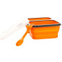 Набор туристической посуды Tramp 2 отсека силиконовый 900ml с ловилкой orange (TRC-090-orange)
