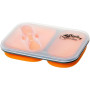 Набор туристической посуды Tramp 2 отсека силиконовый 900ml с ловилкой orange (TRC-090-orange)