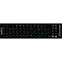 Наклейка на клавиатуру Grand-X 68 keys Green, Latin Ukr white (GXDGUA)