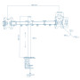 Кронштейн Walfix DM-400B (для 2-х мониторов)