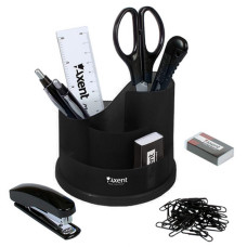 Настольный набор Axent Welle, 9 items, black (blister) (2102-01-А)