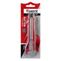 Нож канцелярский Axent 18 мм, metal runners, blister, gray-red (6602-А)