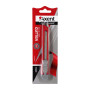 Нож канцелярский Axent 9 мм, metal runners, blister, gray-red (6601-А)