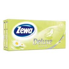 Носовые платки Zewa Deluxe Ромашка 3 слоя 10 шт х 10 пачек (7322540098846)