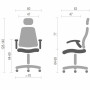 Офісне крісло Аклас Прима PL HR ANF Серое (08173)