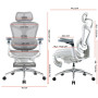 Крісло офісне Sihoo Doro C300 Pro Mesh White with footrest (Doro-C300-Pro-M102-JT)