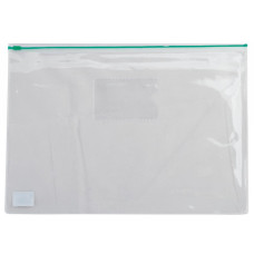 Папка на молнии Buromax А5, plastic zipper green (BM.3947-04)