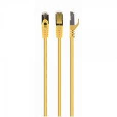 Патч-корд S/FTP Cablexpert (PP6A-LSZHCU-Y-20M) cat.6a, литий, 50u "штекер із засувкою, 20м, жовтий