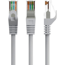 Патч-корд UTP Cablexpert (PP6U-CU-0.25M) Cat.6, литий, 50u" штекер із засувкою, 0.25 м, сірий