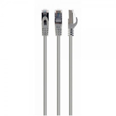 Патч-корд S/FTP Cablexpert (PP6A-LSZHCU-40M) cat.6a, литий, 50u "штекер із засувкою, 40м, сірий