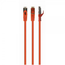 Патч-корд S/FTP Cablexpert (PP6A-LSZHCU-O-10M) cat.6a, литий, 50u "штекер із засувкою, 10м, помаранчевий