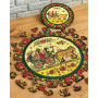 Пазл дерев`яний UkrainianPuzzles Петриківське весілля