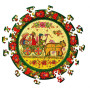 Пазл дерев`яний UkrainianPuzzles Петриківське весілля