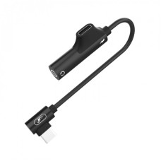 Переходник SkyDolphin AU03 Type-C - Type-C+3.5mm Black (ADPT-00027)
