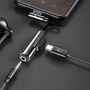 Переходник SkyDolphin AU03 Type-C - Type-C+3.5mm Black (ADPT-00027)