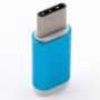 Адаптер Dengos microUSB-USB Type-C Blue (ADP-007)