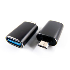 Переходник Dengos OTG USB-microUSB Black (ADP-017)