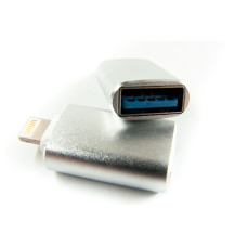 Переходник Dengos OTG USB-Lightning Silver (ADP-016)