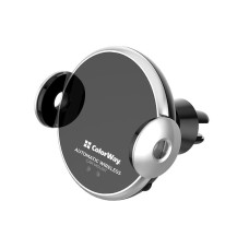 Держатель автомобильный+беспроводное ЗУ ColorWay AutoSense Car Wireless Charger 2 15W Black (CW-CHAW036Q-BK)