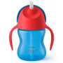 Поильник-непроливайка Philips AVENT с трубочкой 210 мл, 9 мес+ синий (SCF796/01)