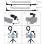 Комплект блогера Puluz PKT3025L 4в1 (кольцевой свет, крепление, держатель для телефона, микрофон)