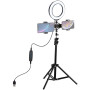 Кольцевая USB LED-лампа Puluz PKT3036 6.2" + штатив 1.1 м (PKT3036)