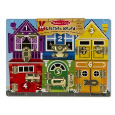 Развивающая игрушка Melissa&Doug Деревянная доска с задвижками (MD13785)