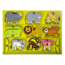 Развивающая игрушка Melissa&Doug Деревянная головоломка-укладка Сафари (MD9024)