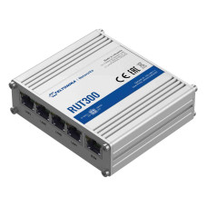 Маршрутизатор Teltonika RUT300 (RUT300000000) (industrial, 1xFE WAN, 4xFE LAN, MODBUS, 4 pin DC, IP30, ALU Case, RMS, CLI, IoT, монтаж DIN rail)