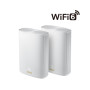 Беспроводной маршрутизатор Asus ZenWiFi AX Hybrid (XP4) 2PK White (AX1800, 1xGE WAN, 2xGE LAN, USB 3.2 Gen 1, AiMesh, 4 внутр антенны)