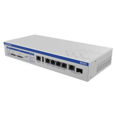 Беспроводной маршрутизатор Teltonika RUTXR1 (RUTXR1000000) (industrial, AC1200, BLE, 1xSFP, 1xGE WAN, 4xGE LAN, 1xConsole, 2xSIM, 4G/LTE.Cat6, Агрегация, USB, MODBUS, 2x4 pin DC, IP30, ALU Case, RMS, CLI, IoT, монтаж в стойку, 2xSMA для LTE, 2xRP-SMA для 