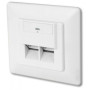 Розетка сетевая Digitus 2xRJ45 FTP, для скрытой проводки (DN-9005-N)