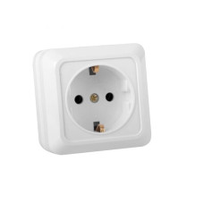 Розетка ELM Simply OD-10E з заземленням Біла (41-0006)